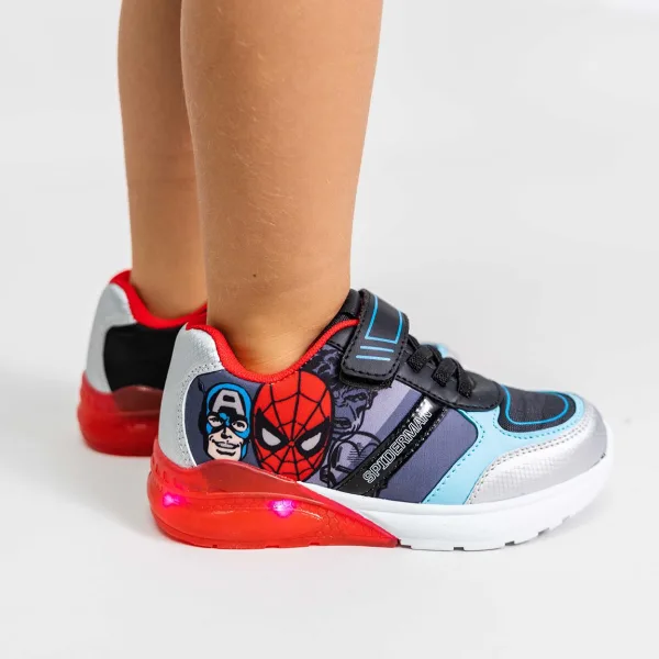 Προβολή προϊόντος Παιδικά Αθλητικά Παπούτσια Με Φωτάκι Avengers Spiderman Γκρι Κόκκινο Γαλάζιο