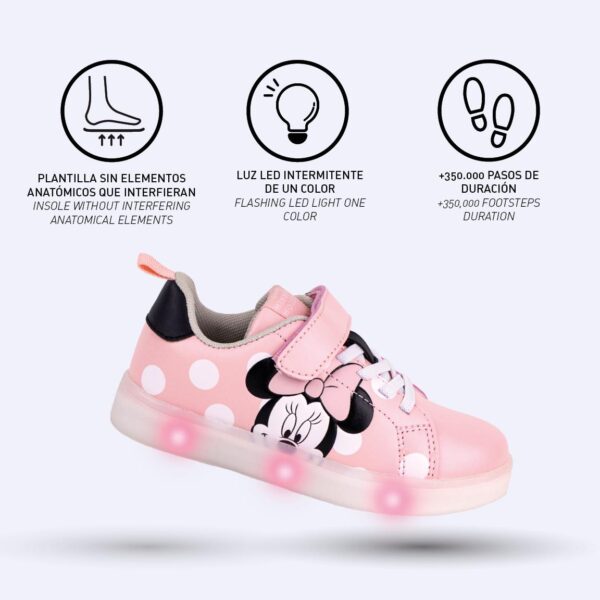 Προβολή προϊόντος Sneakers με φωτάκια ροζ Minnie Mouse